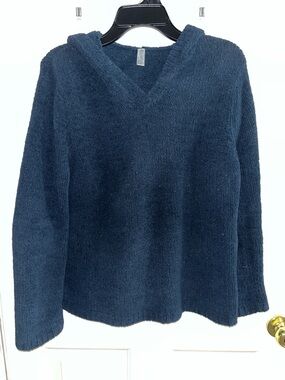 Cozy Hooded Navy Pullover